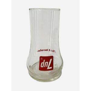 7UP Glass‎ The Uncola Collectible Upside-Down Drinking Advertising Vintage 1970s
